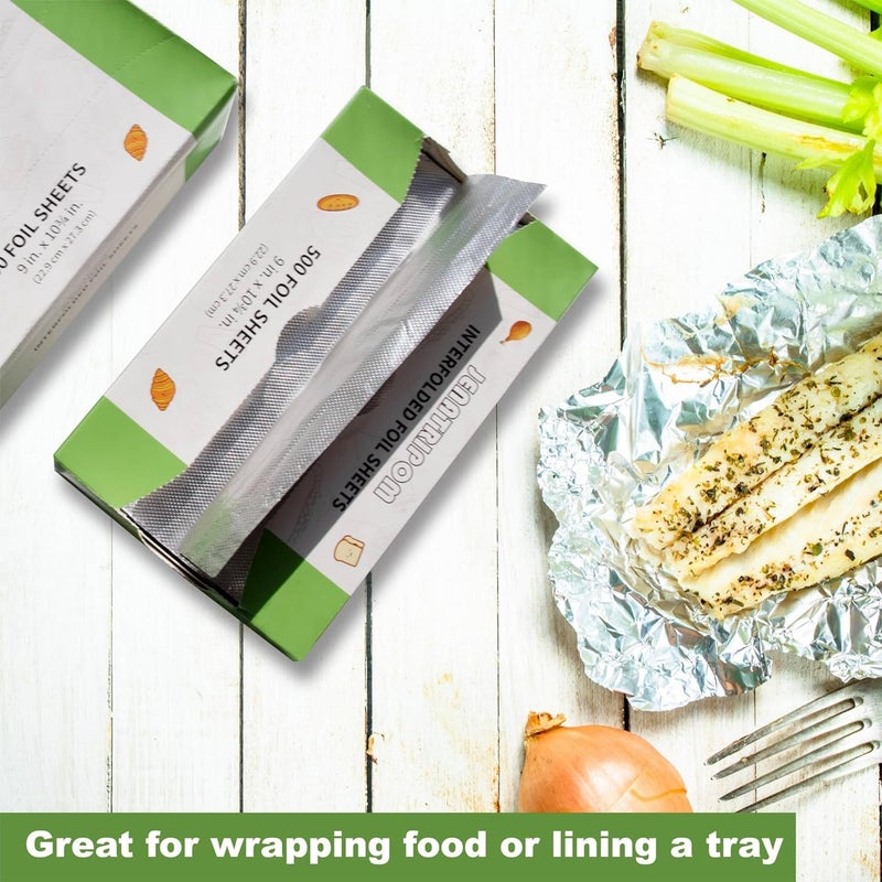 Jenatripom Aluminum Foil Sheets, 9 x 10.75 inch, 1000 Sheets, Pop-Up Dispenser, Premium Quality, High Temp Resistant, Easy Access, Versatile Wrapper - Image 3
